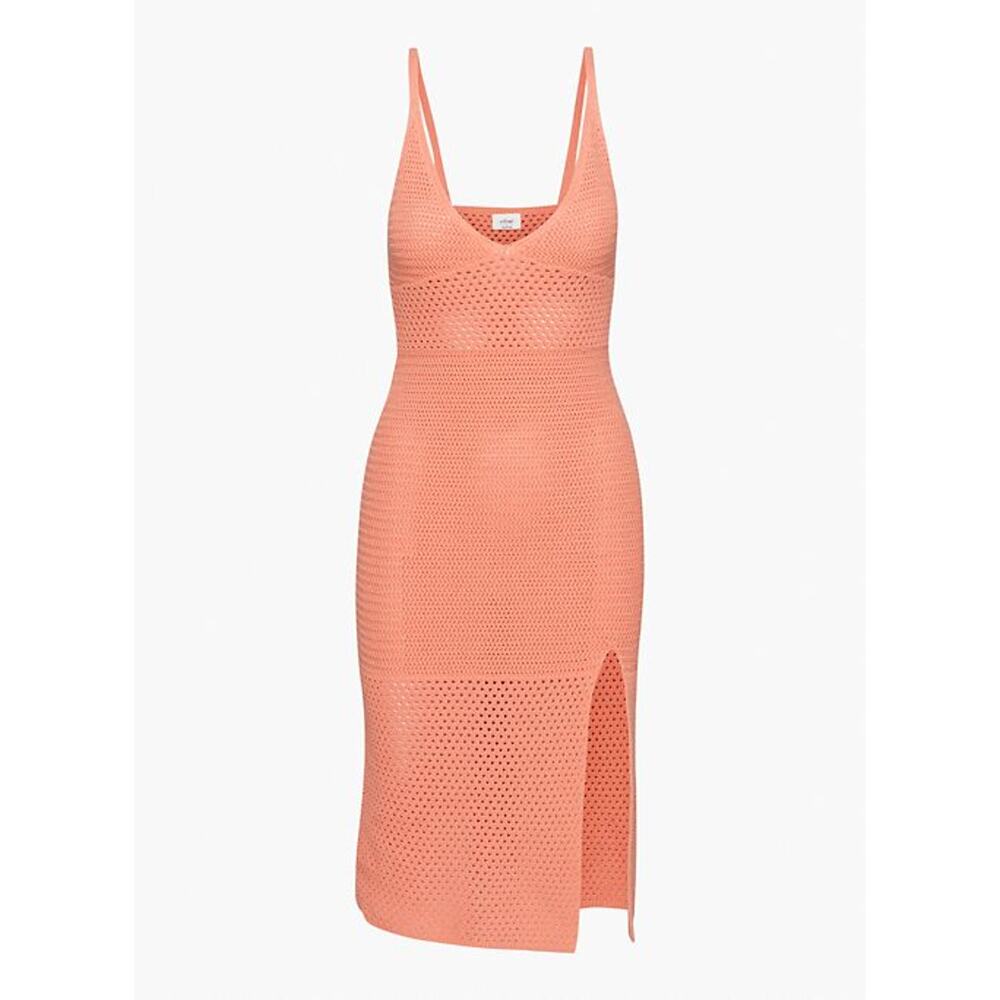 Wilfred 'Evie' Orange Cotton Midi Dress Size XS